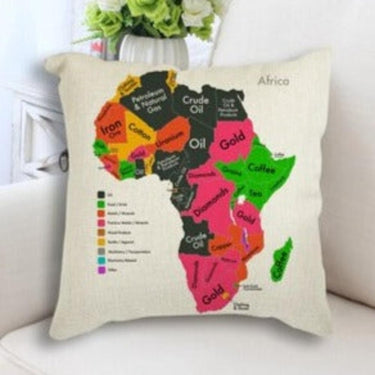 African Map Art Cushion Case